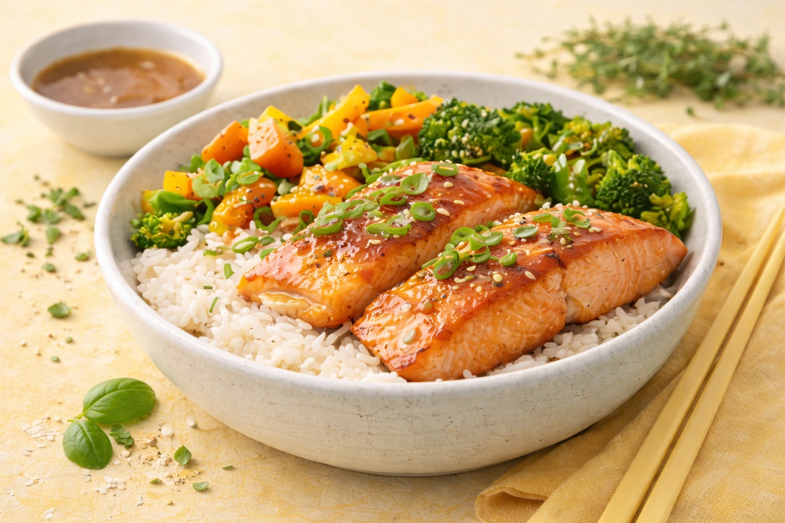 Miso Glazed Salmon Bowl